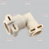 Raccord 90° 2x4