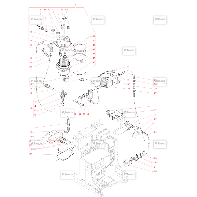 Circuit Hydraulique Saeco Phedra Evo
