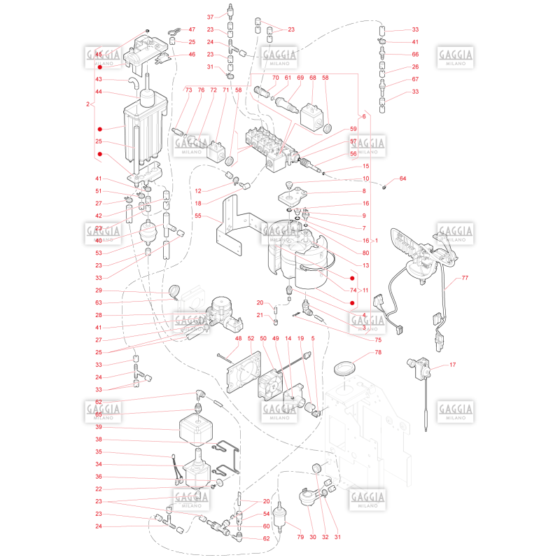 Circuit Hydraulique Gaggia G300 Krea