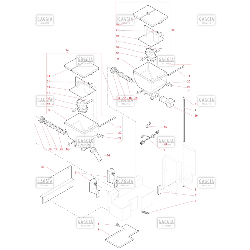 Récipient Latéral Gaggia G300 Krea