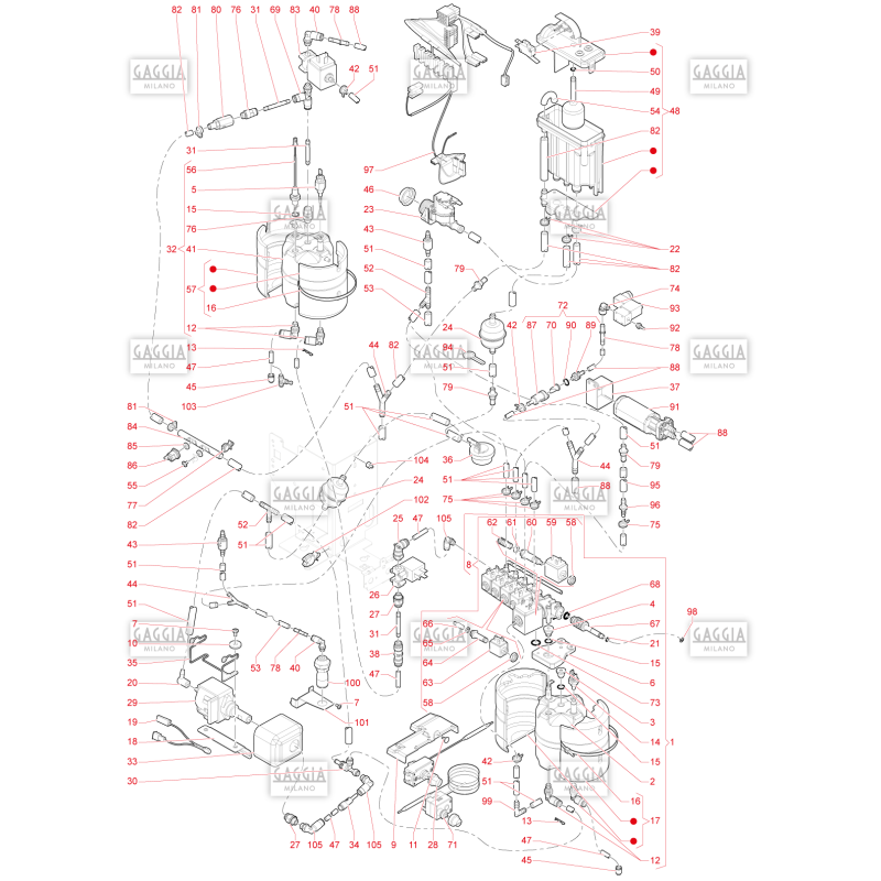 Circuit Hydraulique Gaggia G100