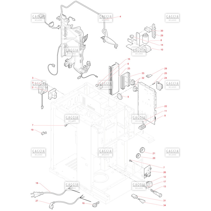 Circuit Electrique Gaggia La Radiosa