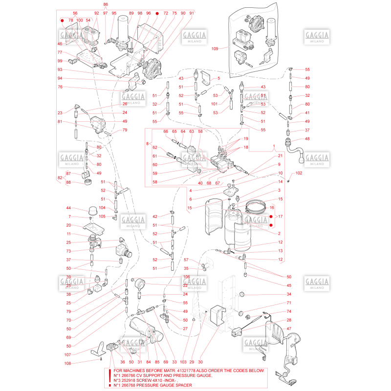 Circuit Hydraulique Gaggia La Radiosa