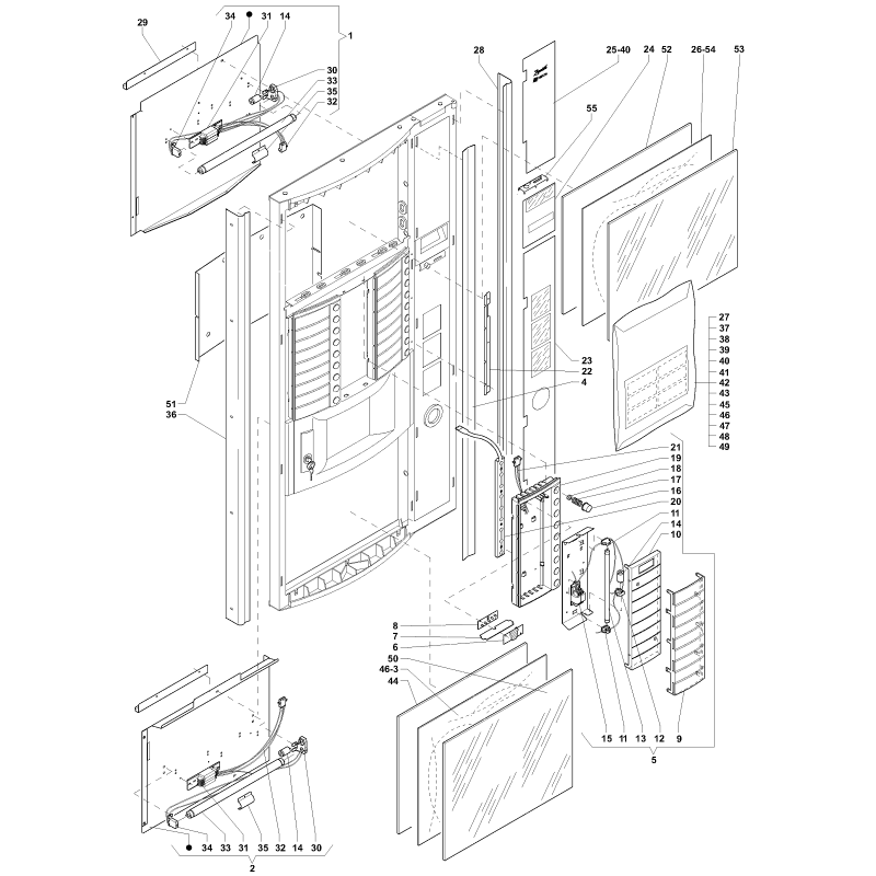 Porte Côté Extérieur Necta Zenith