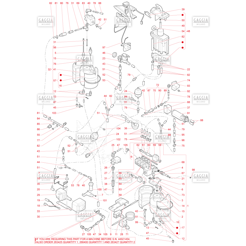 Circuit Hydraulique Gaggia La Brillante