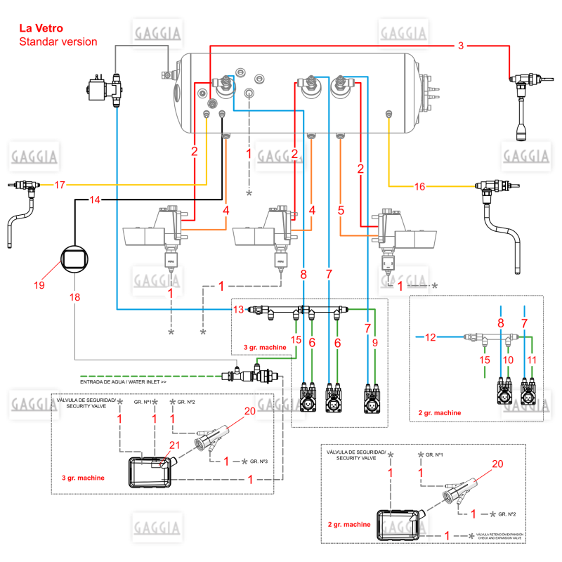 Circuit Hydraulique Gaggia La Vetro
