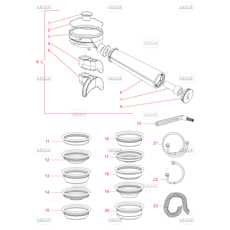 Accessoires Gaggia La Vetro