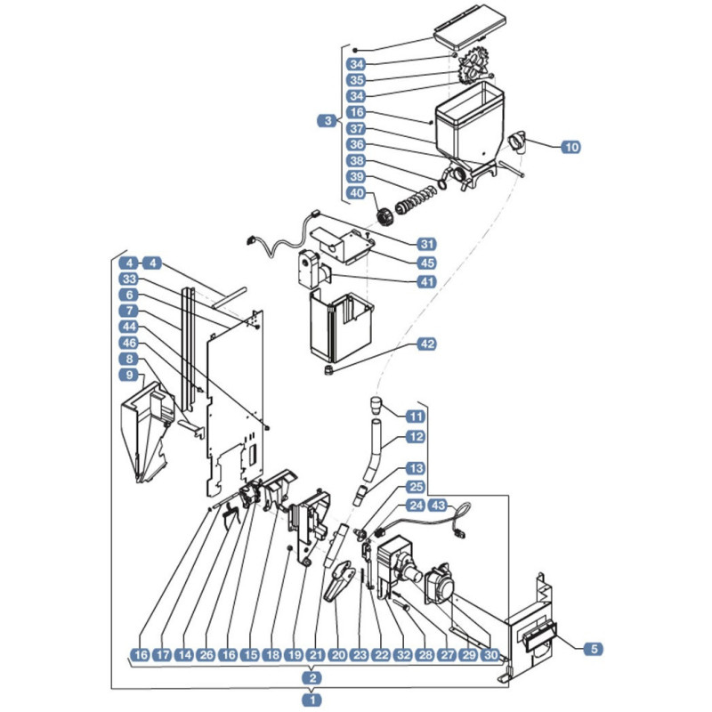 Distributeur Sucre Brio Touch BLUE
