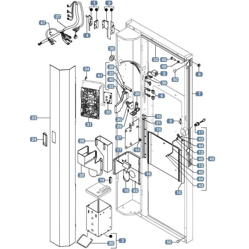Porte Côté Intérieur Concerto BLUE