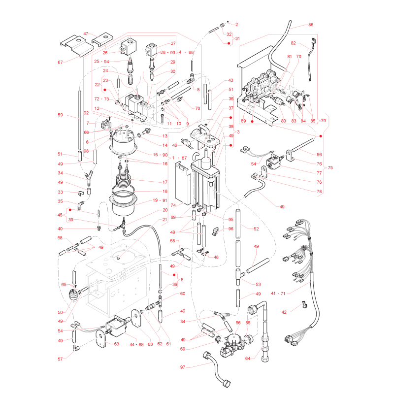 Circuit Hydraulique Koro Chaudière 600cc