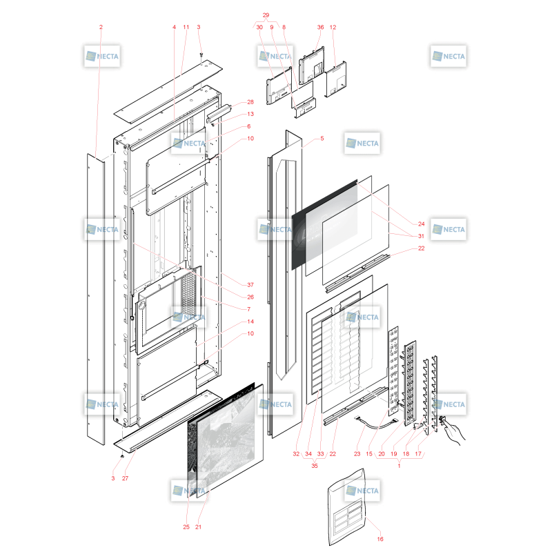 Porte Côté Extérieur Necta Maestro