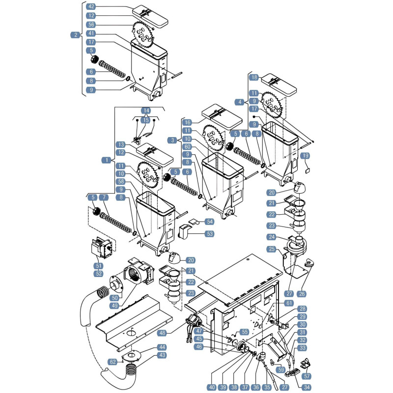 Moteur Doseur Poudres Brio Up BLUE
