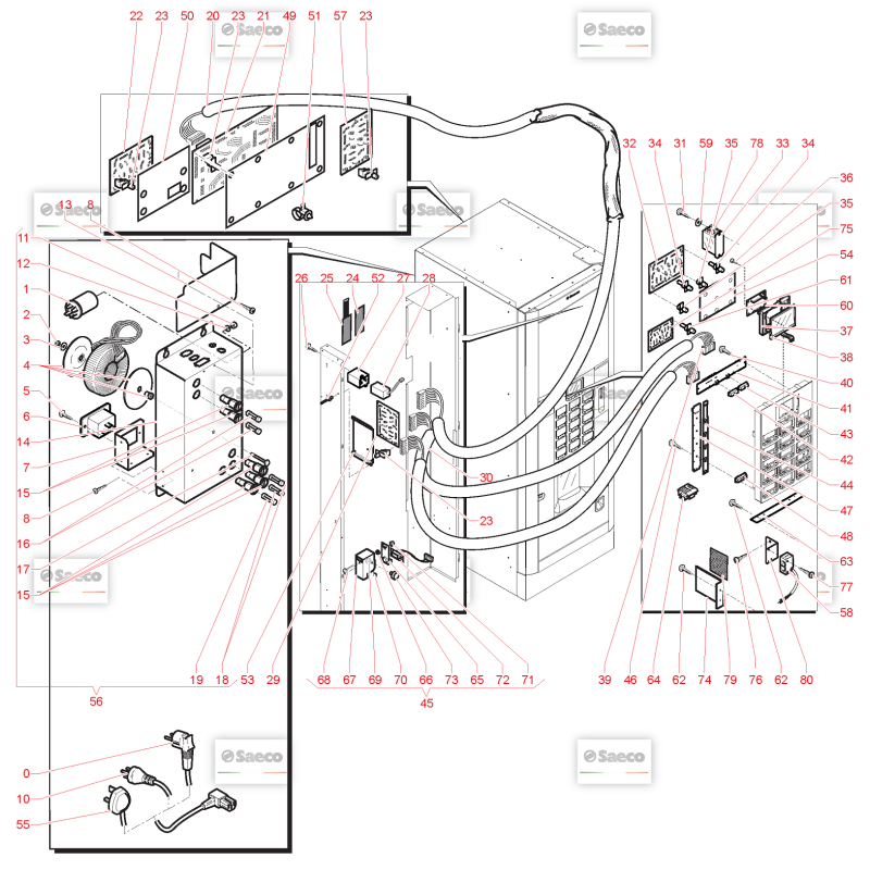 Circuit Electrique Saeco Atlante 500 Evo