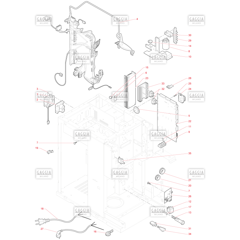 Circuit Electrique Gaggia G700