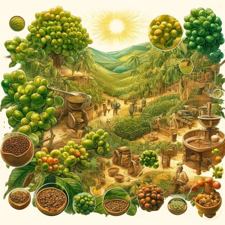 Un guide complet sur les différentes variétés de café en grain, leur provenance, et les caractéristiques de leur arôme et de leur goût